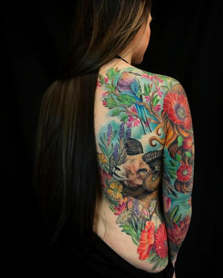 Melissa Fusco - Nature Goddess half back/full sleeve